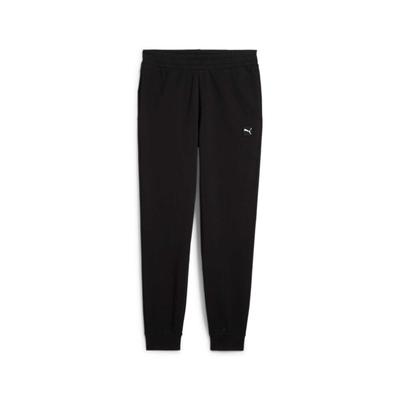Solid Color Logo Comfortable Soft Versatile Cuffed Casual Pants Men Bottoms Black 688926-01