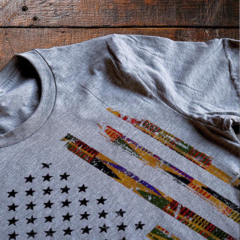 

African Flag T-shirt Juneteenth Panafrican Pride Black History Month Melanin tee L