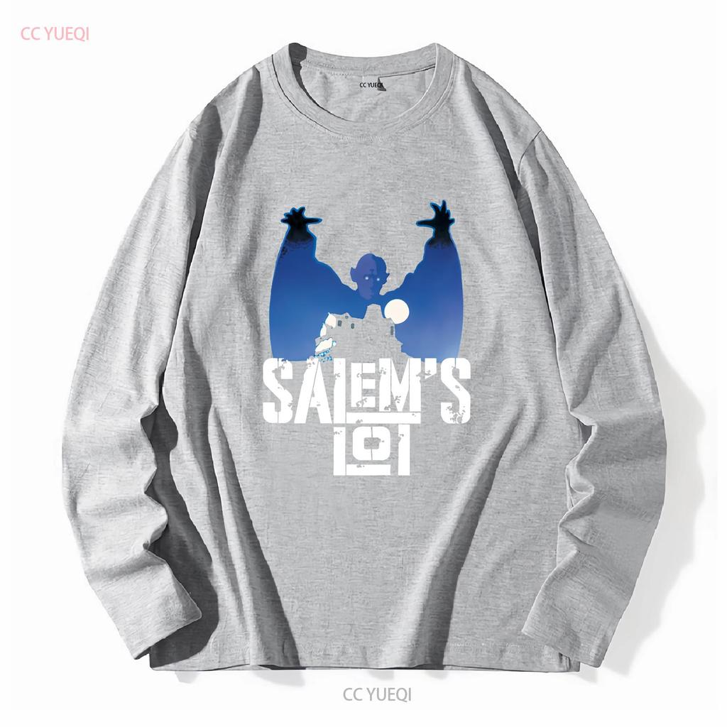 Salems Lot Klassischer Horrorfilm Vampir T-Shirt 255 Lang- oder Kurzarm Vintage Gewaschenes Oberteil Für Den Alltag Vielseitig