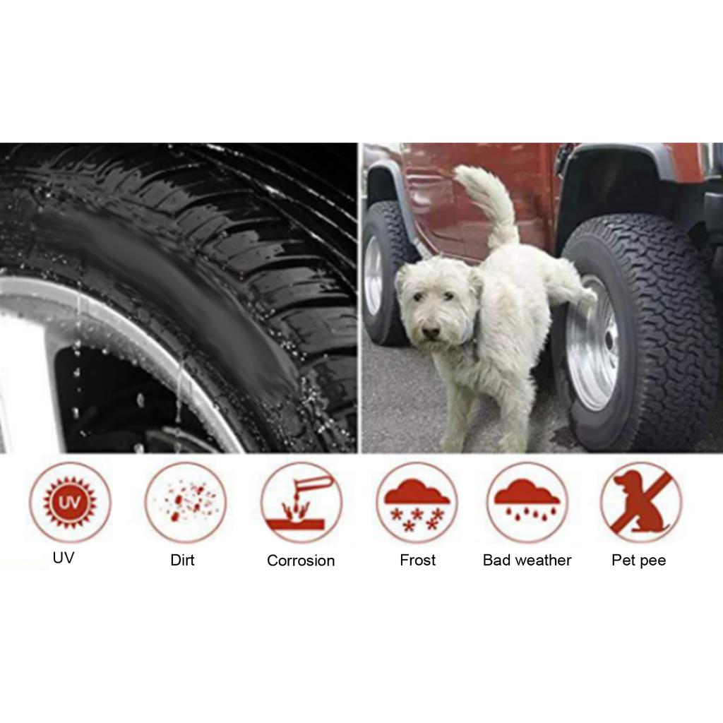 4pz Copritire Impermeabile Pellicola di Alluminio Protezione Pneumatici Anti-UV per Auto Camion SUV Camper(per Pneumatico 2325in )