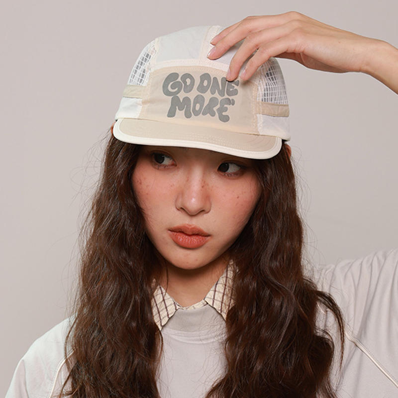 Letter Printing Quick-drying Hat Drawstring Design Japanese Style Short Brim Baseball Cap Thin Adjustable Sun Visor Cap Unisex