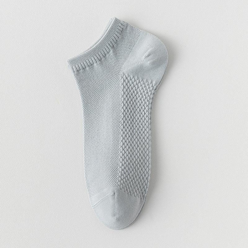 Damskie niskie skarpetki siateczkowe do masażu - Antybakteryjne, odporne na zapachy, cienkie skarpetki do kostki na wiosnę/lato, wszechstronny jednolity kolor do sportu.