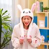 New Style Cute Funny Rabbit Hat Moving Bunny Ears Soft Plush Cap Toys Gifts