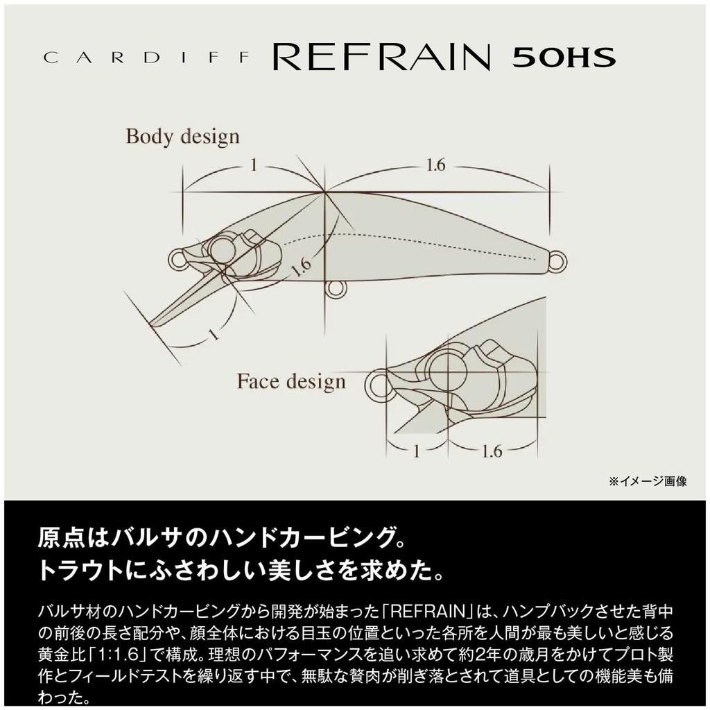 SHIMANO Trout Lure Minnow Cardiff Refrain 50HS 006 ST Clear Bait ZN-250W