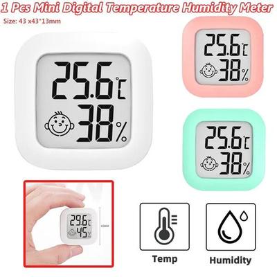 Mini Digital LCD-termometer Hygrometer Fuktighetsmätare Inomhusrum Elektronisk temperatur Fuktighetssensor Mätare Väderstation