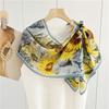 Double-side 100% Real Silk Scarf for Women Spring and Summer Mulberry Silk Ribbon Scarf All-match Small Long Neckerchief Shawl