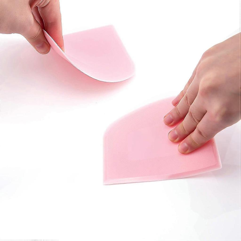 2Pcs 4.72x3.74 Inch/12x9.5cm Dough Scraper Plastic Pastry Cutter Bowl Scrapers Dough Bread Cutters Multipurpose Kitchen Tool for Cake Decorating Bakin