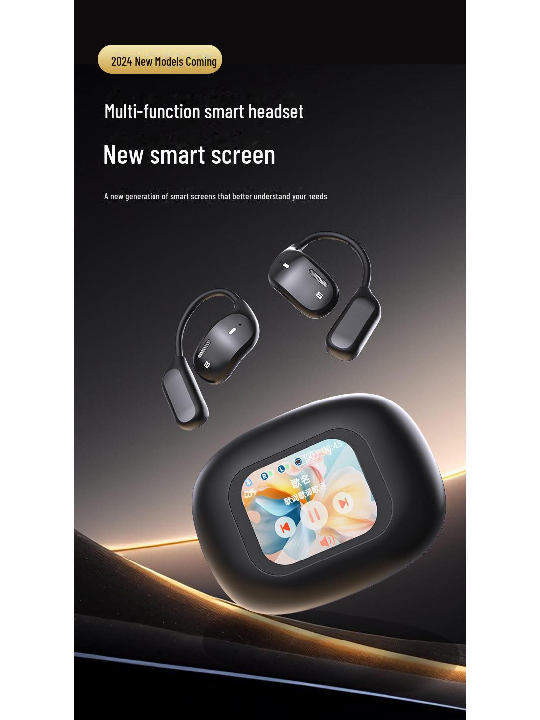 

Гарнитура Bluetooth с заушным креплением JM16: Шумоподавление ENC, интеллектуальный цветной экран, длительное время работы от аккумулятора, не внутриушные. JM16 чёрный