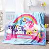 Little Pony (8) Customize Your Name Blanket Multi-purpose Customizable Blanket Soft & Cozy Suitable for Nap Picnics Living Room Chair