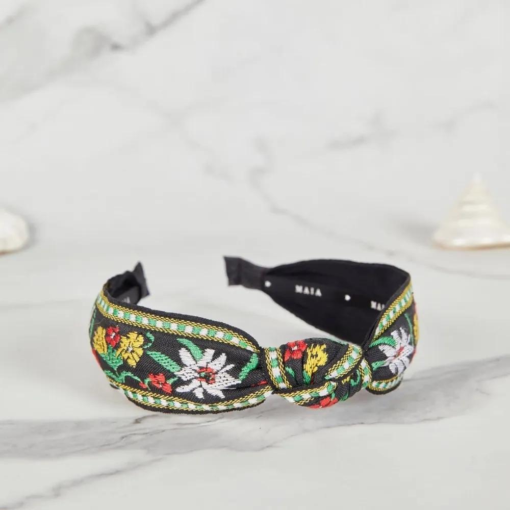 Lara Maia Green Flower Jacquard Hairband Knot Type Yellow Green MAIAHB050 3306384
