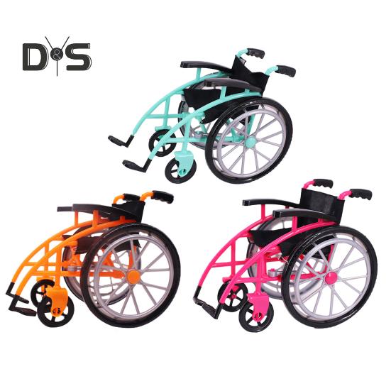 Mini Wheelchair Toy Set for Dollhouse Miniature Model with Crutches House Decoration DIY Crafts Sand Table Accessories Wheelchair Toys Mini Crutches
