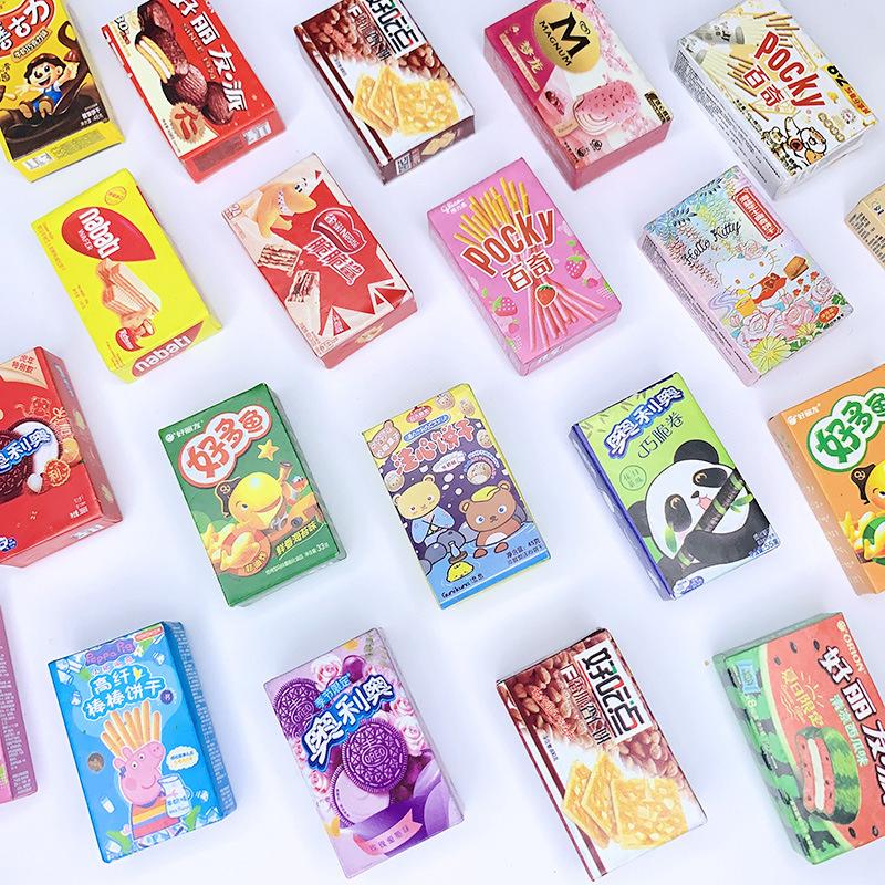 5Pcs Dollhouse Mini Simulation Snacks Dollhouse Supermarket Decor Dolls House Accessories Pretend Play Toys