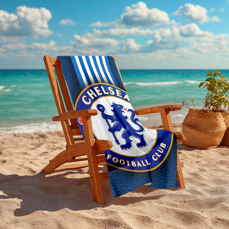 1pc C-Chelsea Beach Towel, Comfortable and Thick, and Swimming/Bath/Picnic/Camping Towel, Suitable for Seaside Beaches