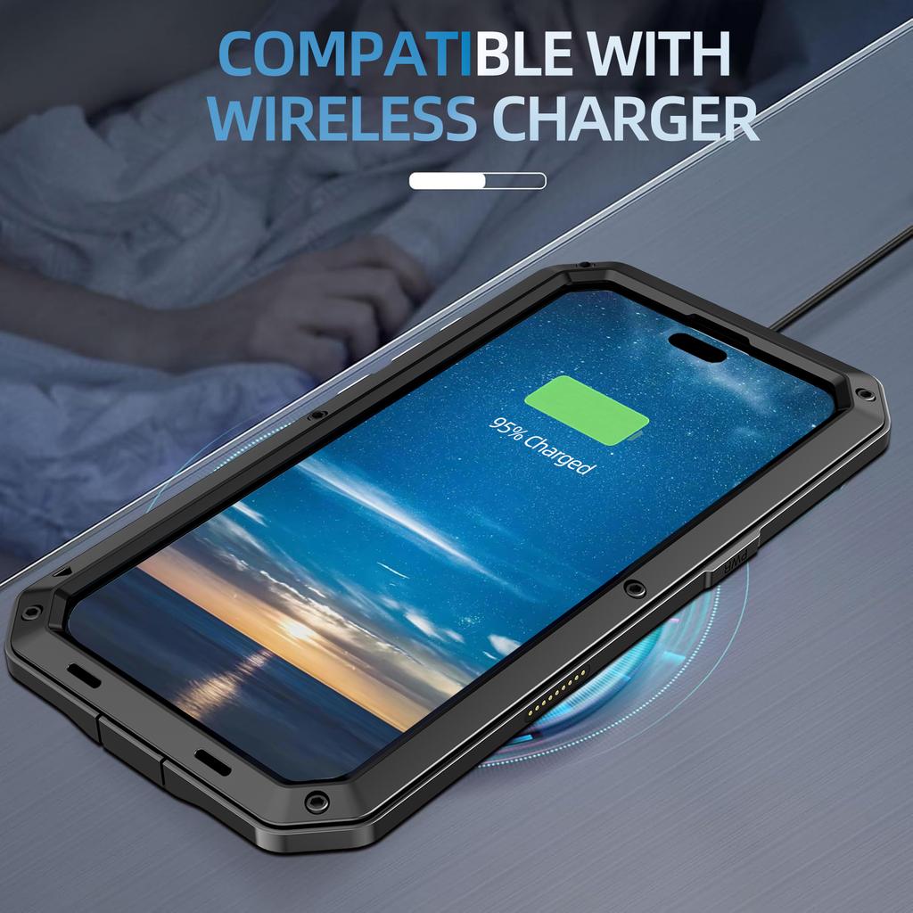 For IPhone Air 17 16 15 14 13 12 11 Pro Max XS 8 7Plus Tank Armor Metal Case Aluminum Screw Bumper Shockproof Screen Guard Cover