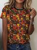Summer Ethnic Floral 3D Print T-Shirts Women's Streetwear Round Neck Short Sleeve T Shirt Tees Harajuku Y2K Tops Female Clothing