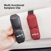 Car Glasses Clip For Kia Sportage Ceed Picanto Rio ProCeed Optima K7 K5 K8 K3 Ray Sun Visor Leather Eyeglass Case Auto Interior