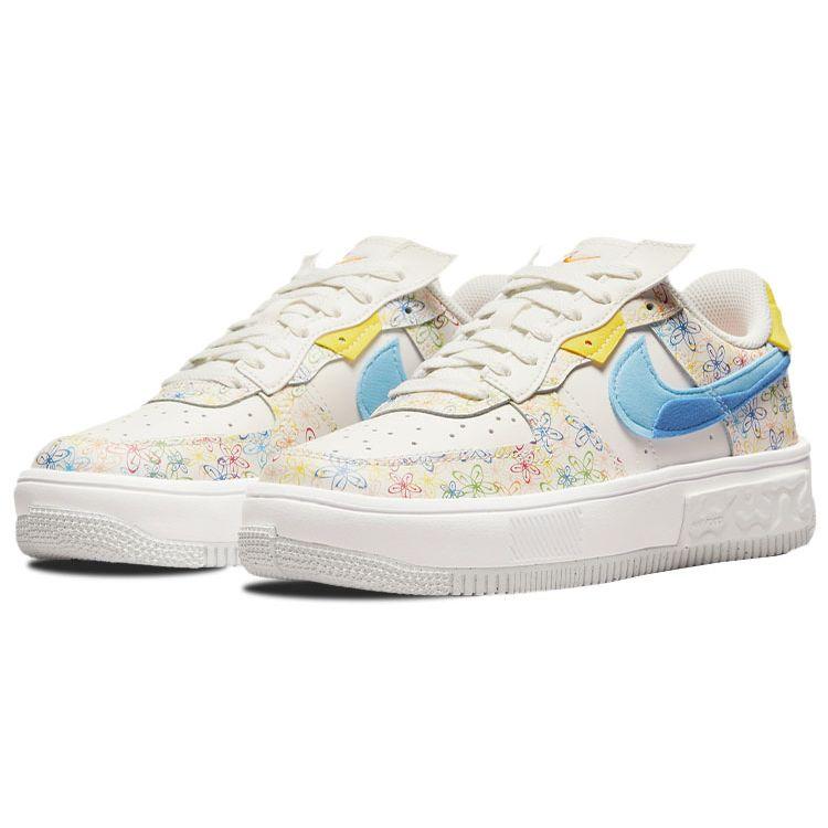 Nike Tênis Feminino Air Force 1 Fontanka Flowers Multicor Sail Vivid-Sulphur DV3211-100