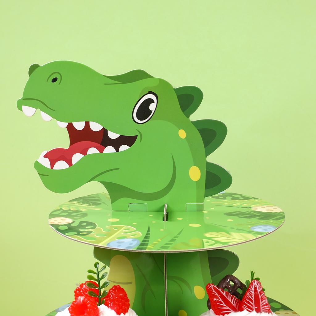 Dinosaur Cupcake Stand Birthday Party Decoration Kids Boy Girl Dino Wedding Birthday Party Supplies Favors Baby Shower Decor