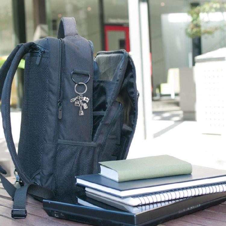 Delightful Pastries Keyring Cooking Keychain with Small Baking Accessories and Dessert Zinc Alloy Texture for Gifting