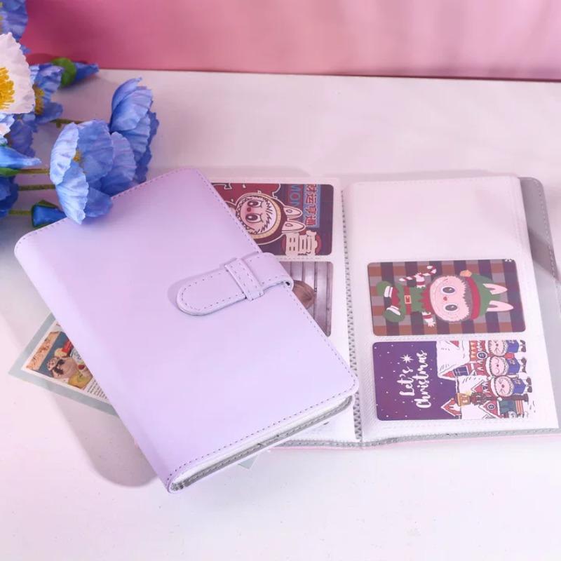 108 Pockets Photo Album Film Camera 3 Inch Photo Paper PU Leather Storage Case Stamp Collection for Film Camera Bag