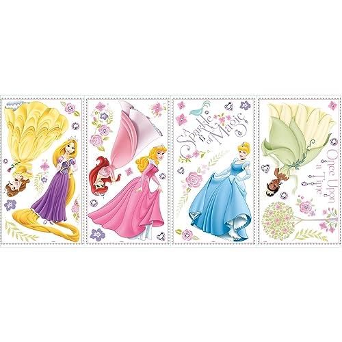 RoomMates RMK1903SCS Disney Princess Glow Princess Peel and Stick Wall Decal [Parallel Import]