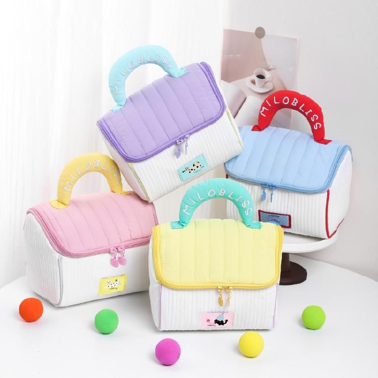 Schönes Haus Kosmetiktasche Handgehaltene Make-up-Tasche Große Kapazität Hautpflege Aufbewahrungstasche Kulturtasche Reise Waschtasche