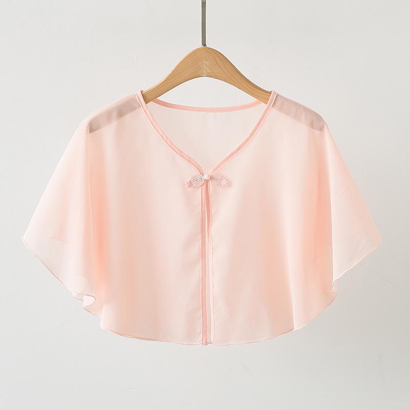 Women's Summer Chiffon Cardigan Shawl - Thin Sun Protection Cover-Up with Matching Camisole Dress