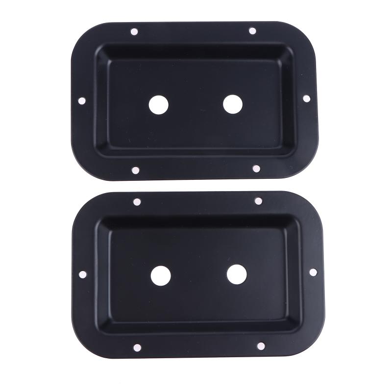 1/2Pcs Black Steel Recessed Speaker Jack Plate Connector For Dish Board Stage Loudspeaker Diy Accessories