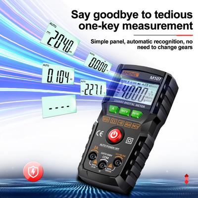 ANENG M107 Smart Digital Multimeter 4000 Counts NCV Universal Meter Handheld Multifunctional Tester