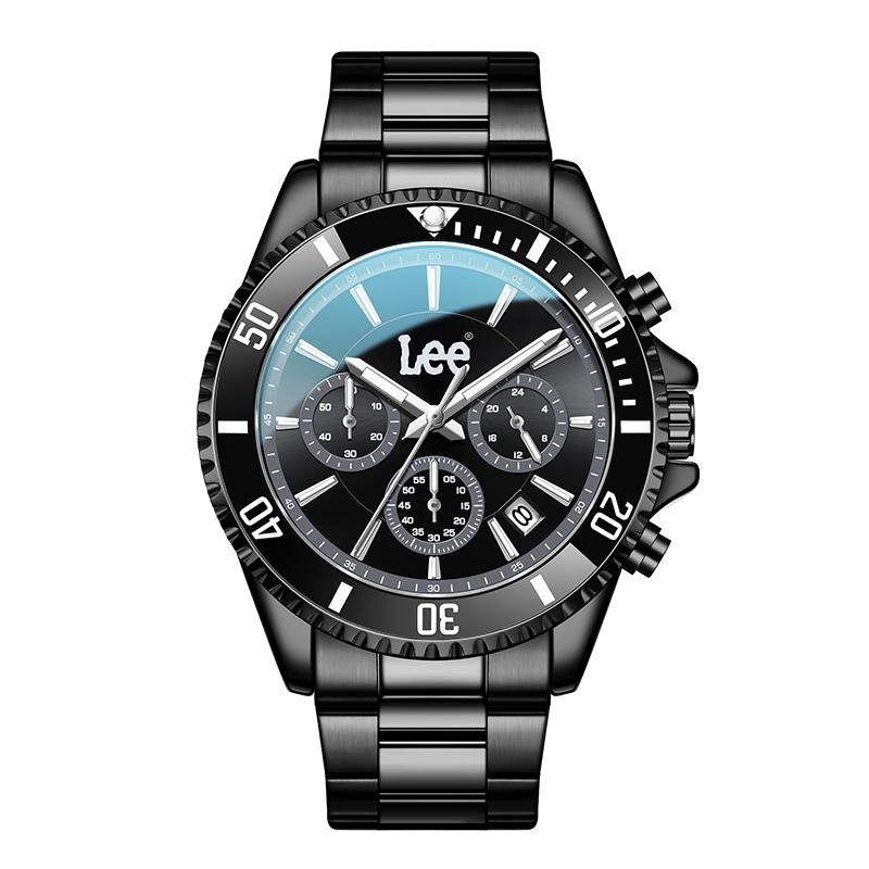 

Lee Наручные часы Кварцевый механизм Черный циферблат Мужские часы Узел Праздник Классический Коробка M372-LEE 69LEF-M494ABDB-1SSY
