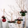 Ornements de cloches de Noël colorées Haobei: Petites Décorations d'Arbre et Pendentifs Carillons Éoliens en Rouge