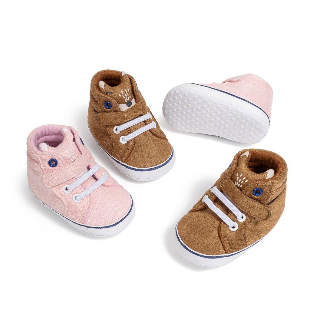 Infant Velcro High-Top Non-Slip Breathable Walking Shoes
