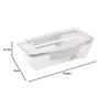 Komori Resin Bento Box, 500ml, Premium Dome, Easy to Clean, Microwave and Dishwasher Safe, White, KLBTL5
