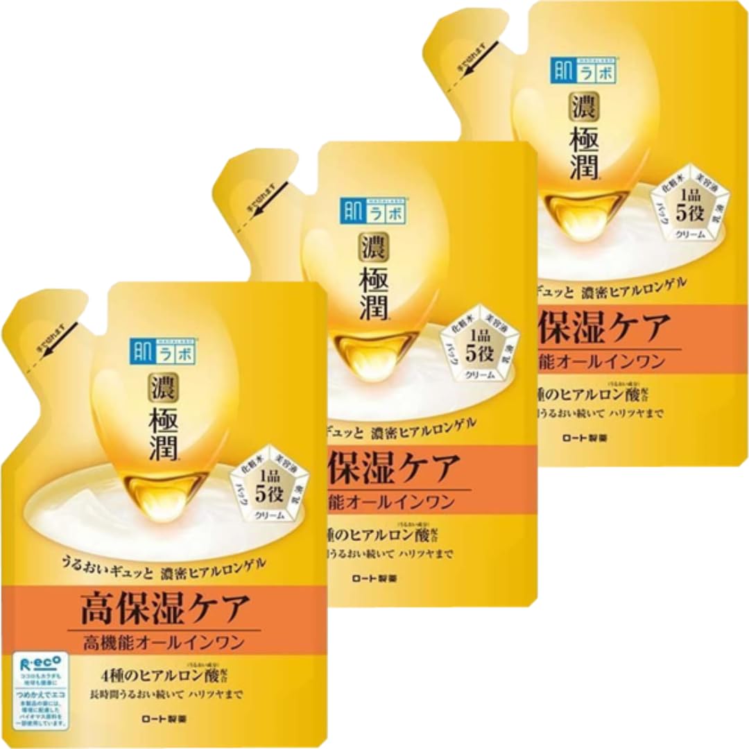 

Набор из 3 гелей Hada Labo Gokujun Perfect Gel Refill 80 г [Оптовая покупка] (Золото)