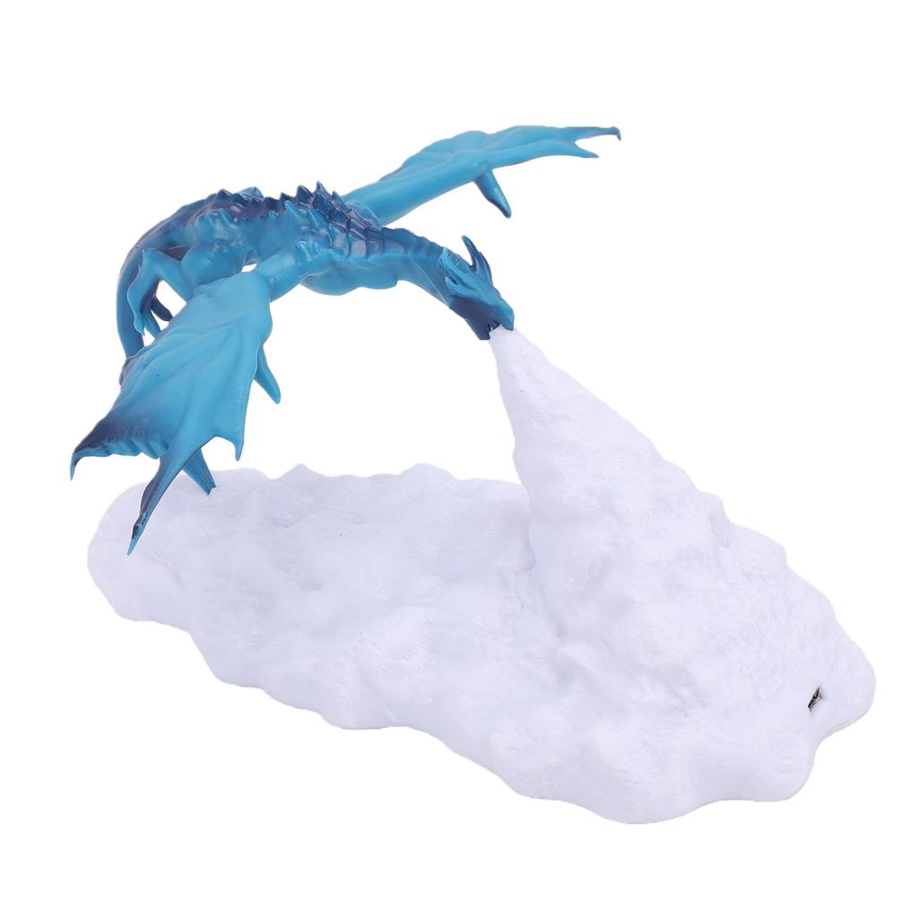 3D Print Dragon Lamp Creative Fire Breathing Decorative Dragon Night Light Tabletop Ornament for Home Bedroom Decor Blue