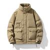 Mens Winter Hooded Puffer Jacket With White Duck Down 76-80% Fill Power 550 Loose Fit Long Length Casual Outdoor