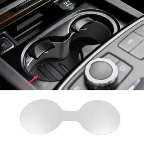 For Benz GLE GLS Front Water Cup Pad Panel 2016- Silver Titanium Car Console