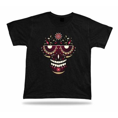 Colorful Skeleton Festival Symbolism Awesome Tshirt Modern Design Gift Apparel