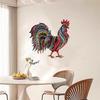Art Rooster Wall Hanging Decoration Metal Miniatures Figurine Sculpture  Home