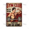 Artisian Funny Sport Metal Sign Fitness Tin Poster Gym Decorative Plate Wall Decor Garage Bar Pub Club Hotel Cafe Kitchen Home