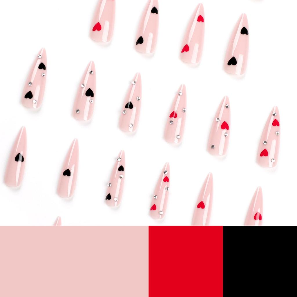 Europäische & Amerikanische French Manicure Spitze Falsche Nägel mit Aufklebern
