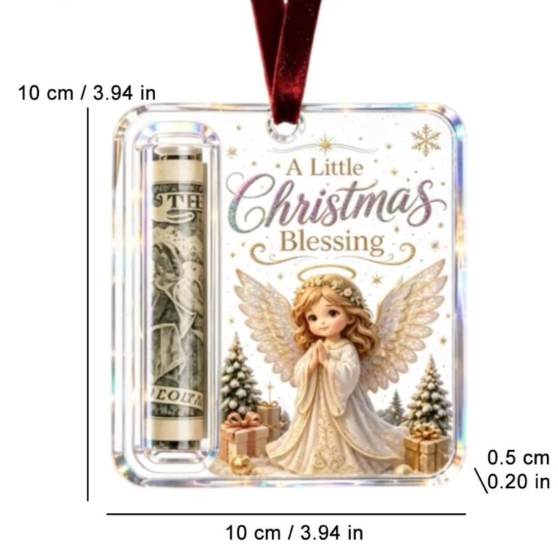 Neue Weihnachts-Acryl-Geldklammern-Ornamente Weihnachtsmann Schneemann Rentier-Muster Neujahrs-Geldgeschenke Gastgeschenke Dekoration