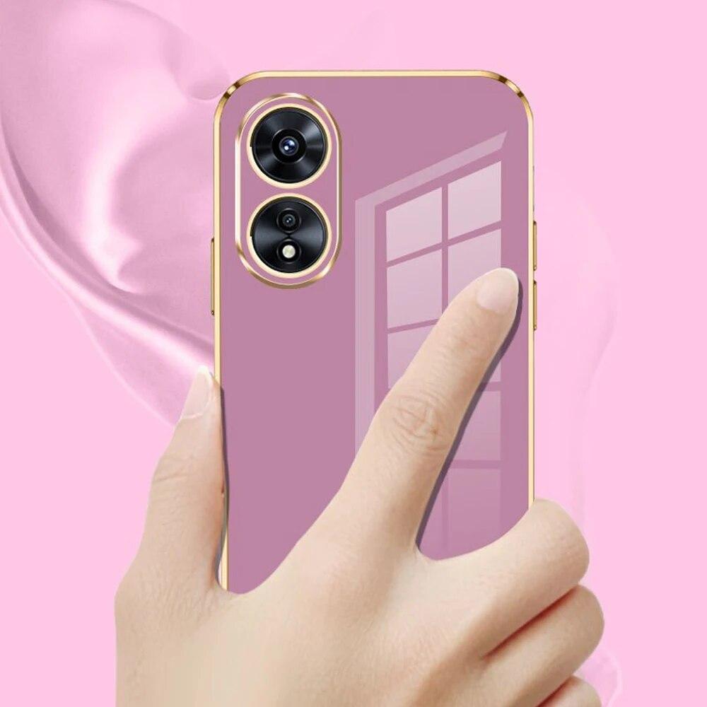 Pentru OPPO A17 Husă oppo a17K Husă pentru telefon Oppo A17 A17K Husă CPH2471 CPH2477 Husă A17k Luxury Square Plating Copertă din spate antișoc