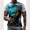 Sommermote Tegneserie Ctue Liten Monster Grafisk T-skjorte For Menn Ny Trend Casual 3D-trykket Rund Hals Kortermet T-skjorter Topper