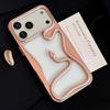 Luxury Large Hollow Electroplated Snake Case for For Iphone 17 16 15 14 13 12 11 Pro Max Plus Plating Armor Cooling 3D Phone Cover