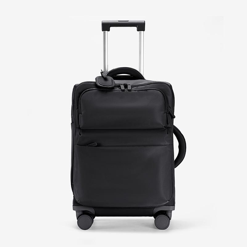 2025 Women's Ultra-Light Carry-On Luggage: 20-inch Fabric Suitcase with Lock, 24-inch Option Available.