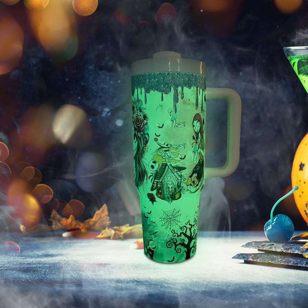 Halloween Luminous Cup 304 Stainless Steel Large Capacity Thermos- Cup High Value Car Thermos- Cup