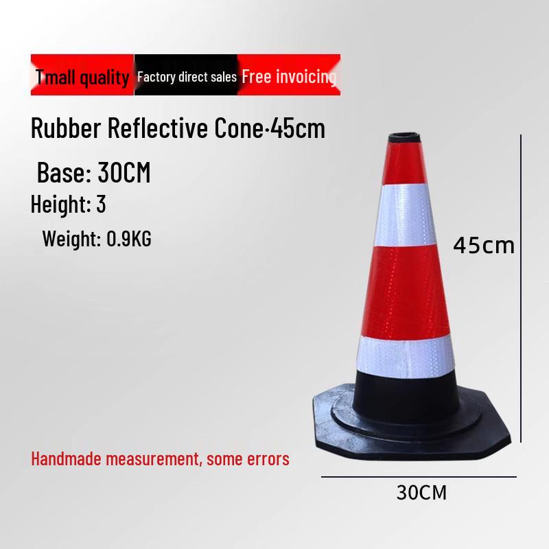 70cm Reflective Traffic Cone - Road & Construction Safety Barrier