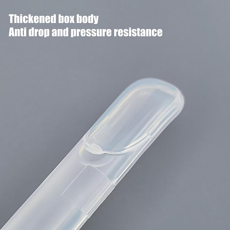 1 Stück Tragbare Transparente Make-up-Pinsel Aufbewahrungsbox mit Deckel Augenbrauenstift Make-up-Pinsel Organizer Essstäbchenetui Beauty-Tool