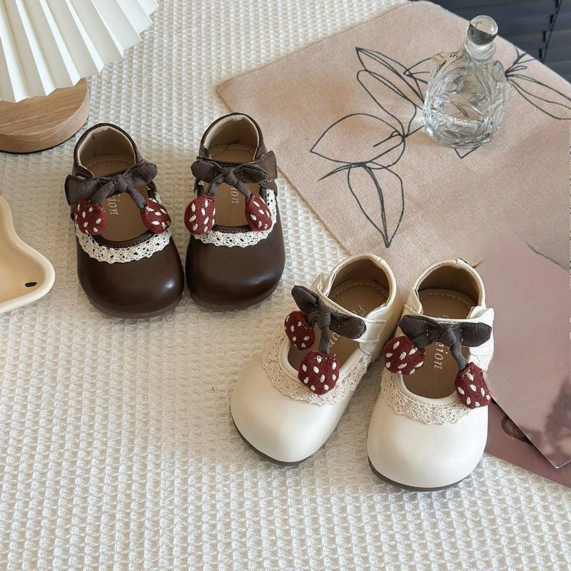 Girls' Cartoon Bowknot Shoes - Spring and Autumn New Style Shoes